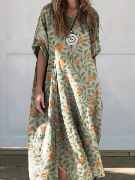 Levoire | Robe en lin et coton Multicolore-3