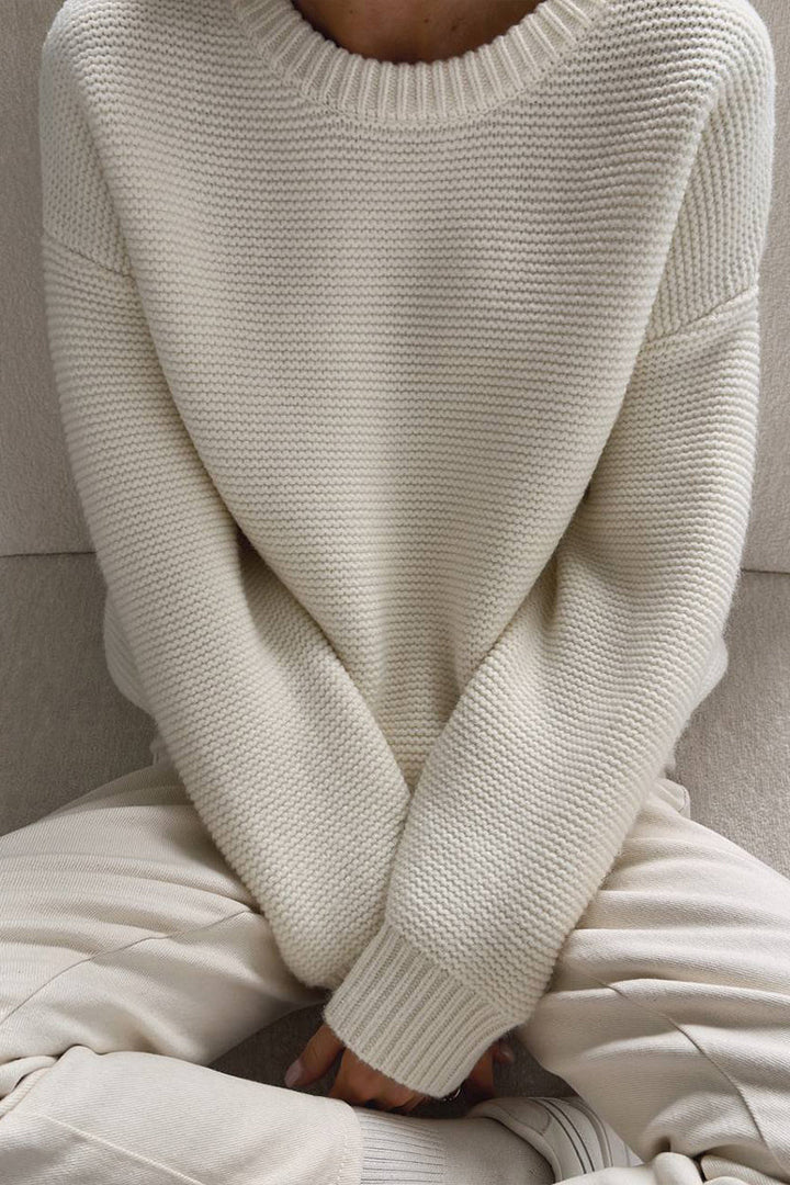 Levoire | Grande Taille Pull Avec Col Rond Dans Une Couleur De Base
