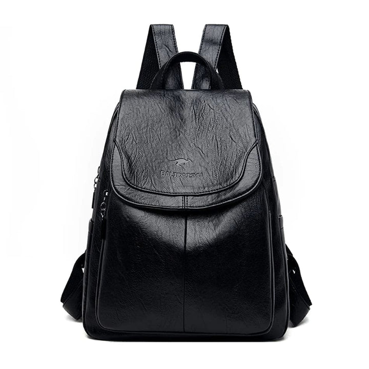 Levoire | Sac À Dos En Cuir Élégant Avec Protection Anti-Vol Pour Femmes Noir