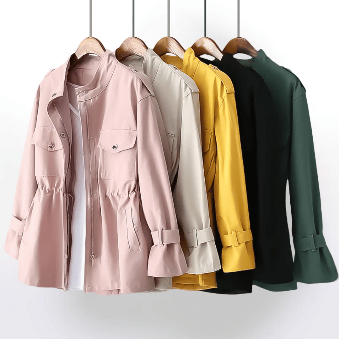 Levoire | Tren Coat Élégant Mélange De Coton & Taille Accentuée Pour Femmes