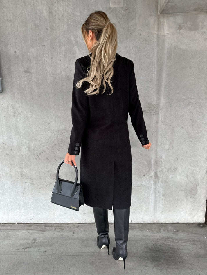 Levoire | Manteau Long Pour Femmes Avec Boutons Et Col Élégant