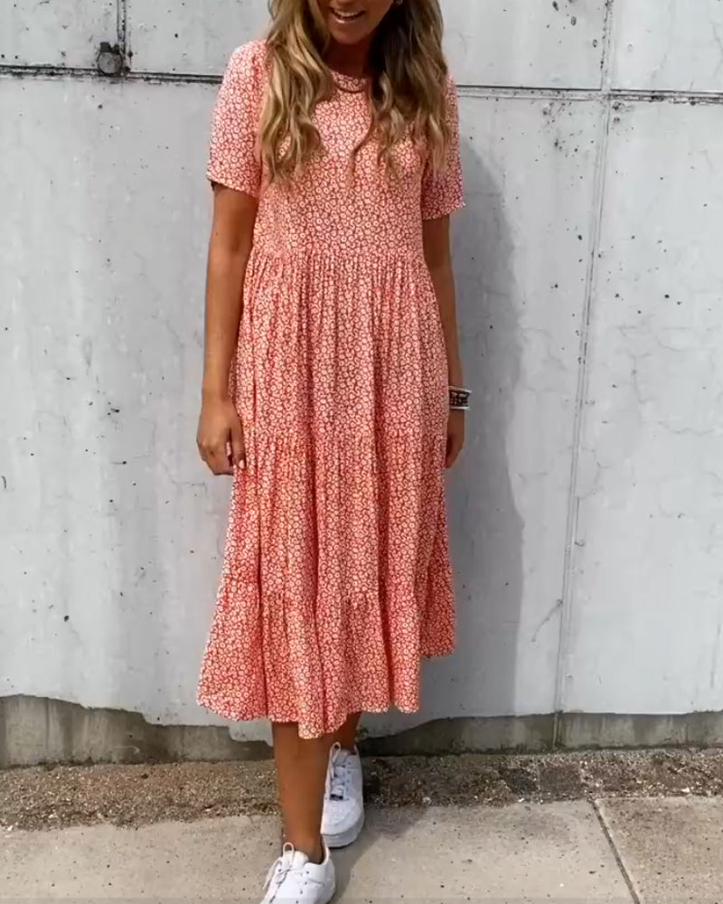 Levoire | Robe à fleurs pour femmes Rouge