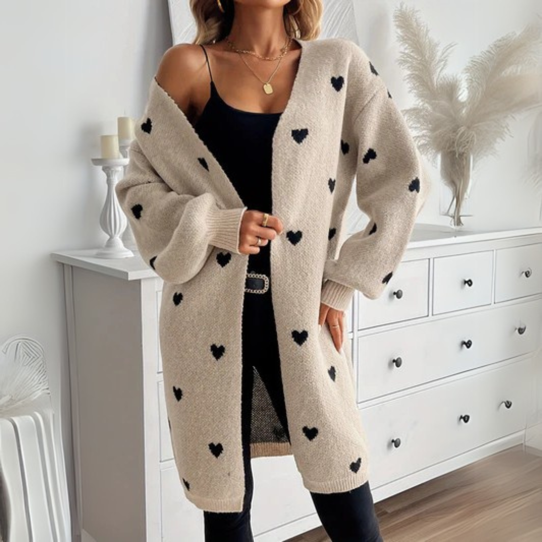 Levoire | Veste en maille avec motif cœur