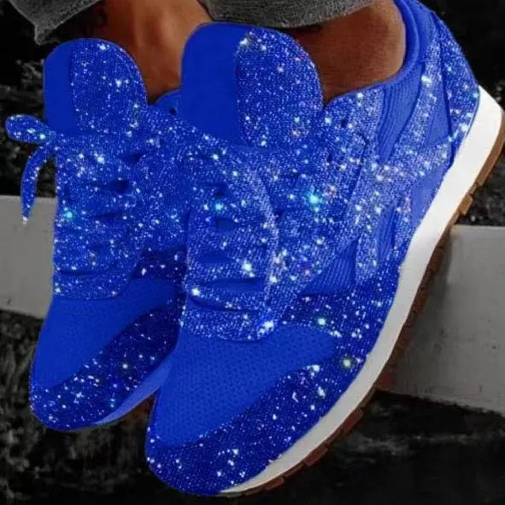 Levoire | Baskets À Paillettes Pour - Femmes - À Lacets Bleu