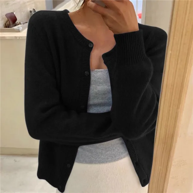 Levoire | Gilet Tricote Uni Pour Femmes, Parfait Pour Un Usage Quotidien Noir Taille unique
