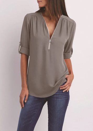 Levoire | Élégante Blouse À Décolleté En V Pour Femmes