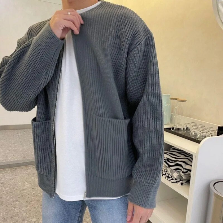 Levoire | Veste en tricot pour hommes avec fermeture éclair