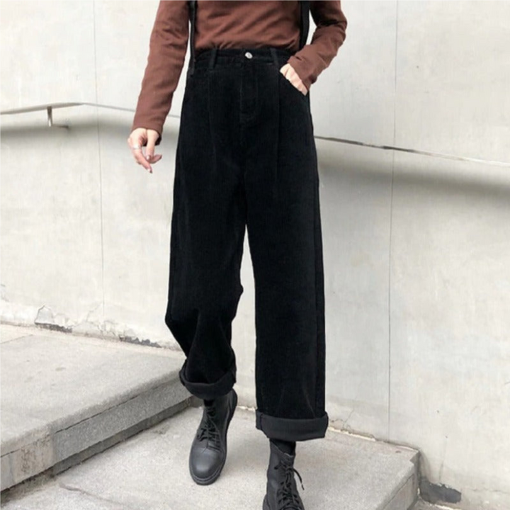 Levoire | Pantalon confortable pour femmes taille haute Noir