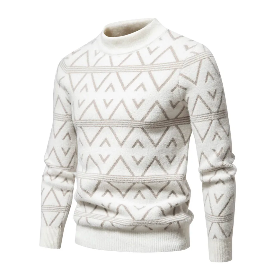 Levoire | Pull Imprimé Hommes Chaud Beige