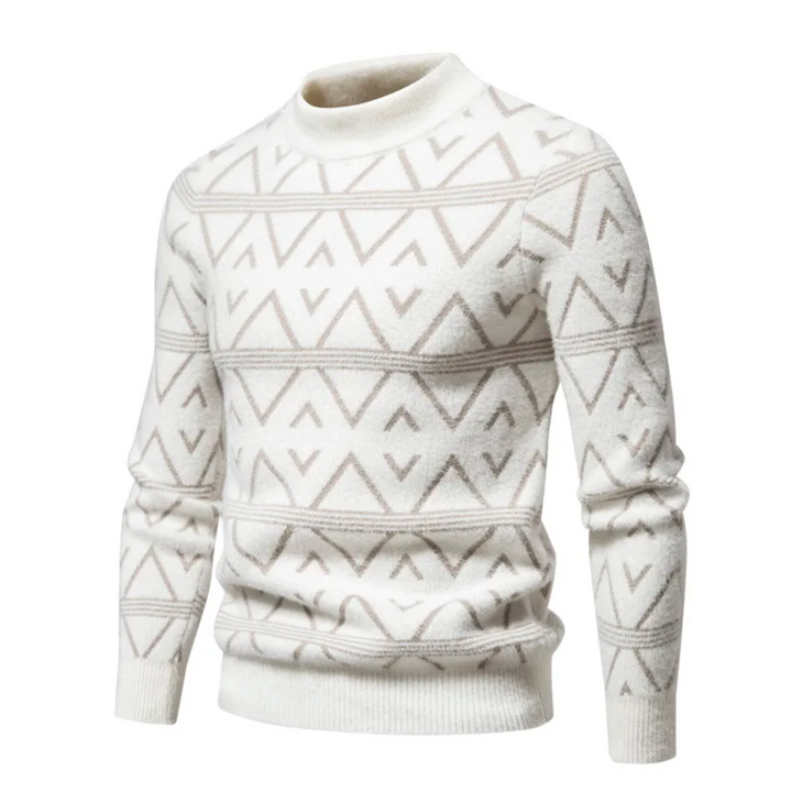 Levoire | Pull Imprimé Hommes Chaud Beige