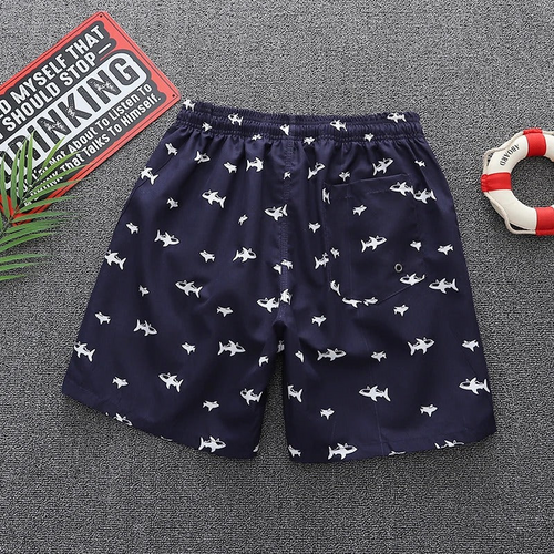 Levoire | Shorts de bain pour hommes couleur bleue impression de poissons pour hommes