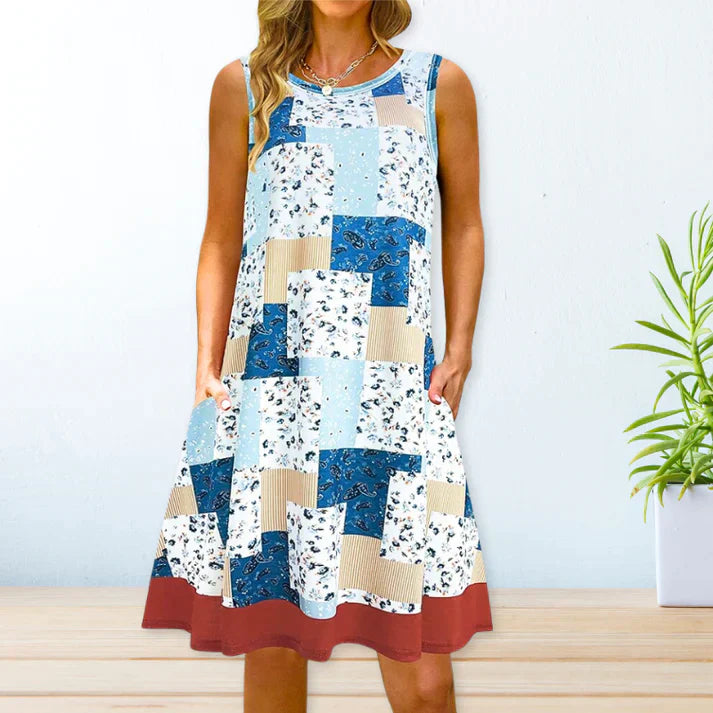 Levoire | Robe Décontractée Ample Style Bleu clair