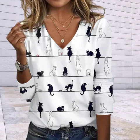 Levoire | pull en jacquard de chat créatif XXL