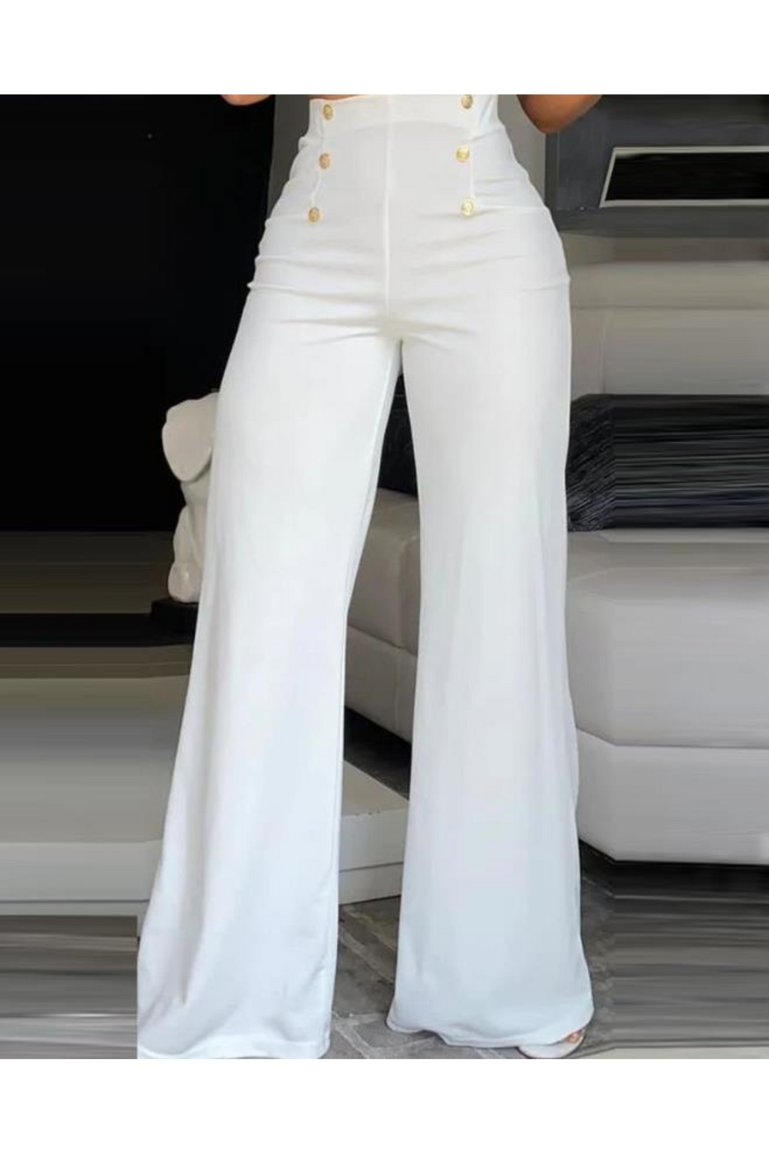 Levoire | Pantalons Larges Pour Femmes Pour Un Look Décontracté Blanc