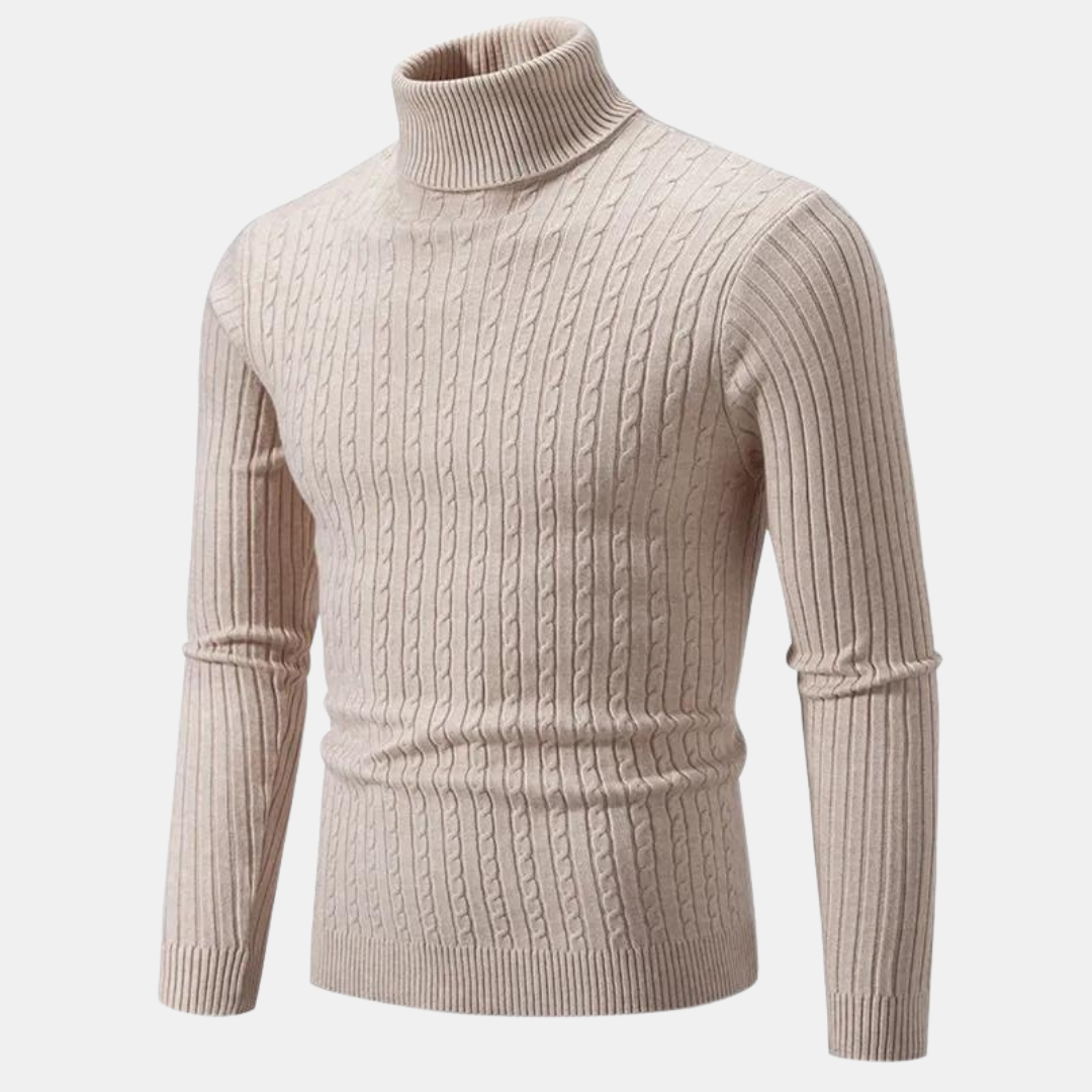 Levoire | Pull À Col Roulé Confortable Beige