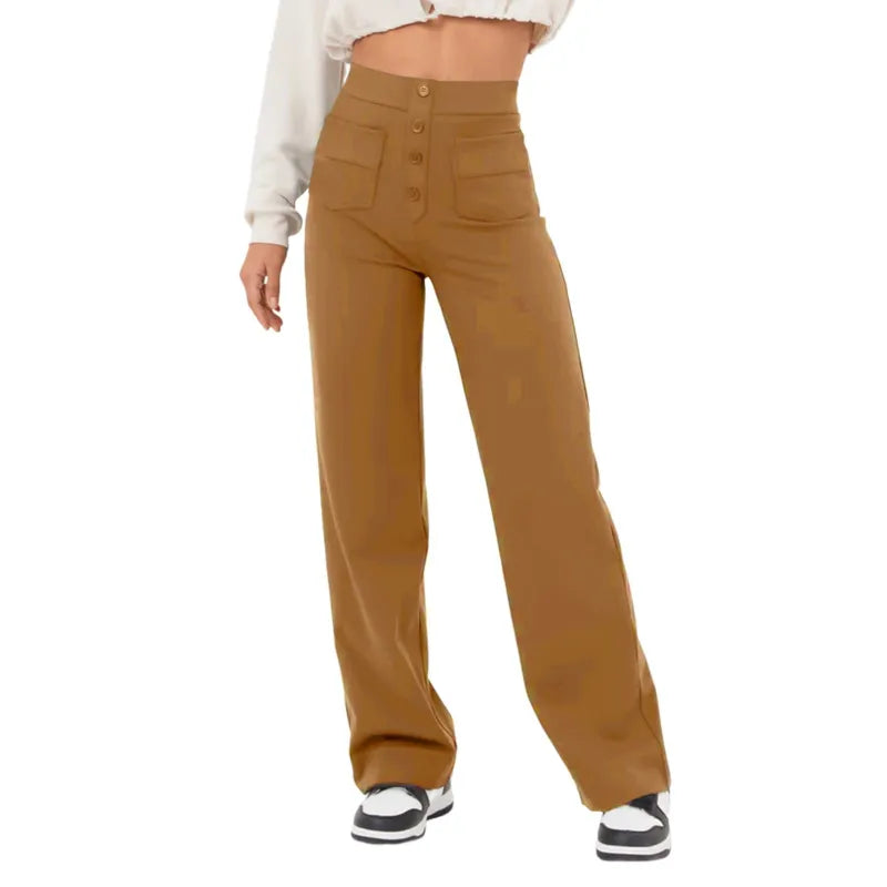 Levoire | Haute Taille Pantalon Large Braun