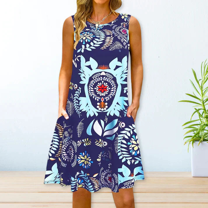 Levoire | Robe Décontractée Ample Style Bleu marine