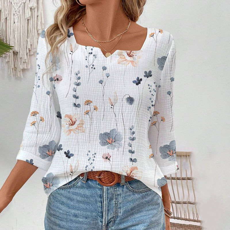 Levoire | Chemisier élégant à motif floral Blanc