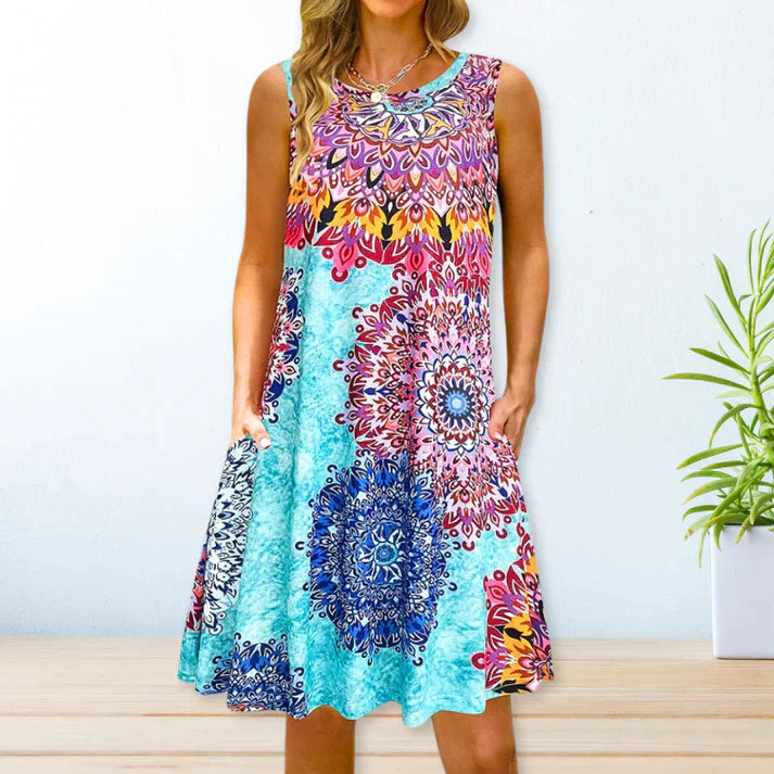 Levoire | Robe Décontractée Ample Style Bleu ciel