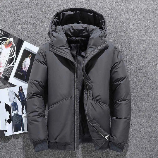 Levoire | Veste À Manches Longues Imperméable Avec Capuche Et Fermeture Éclair Gris