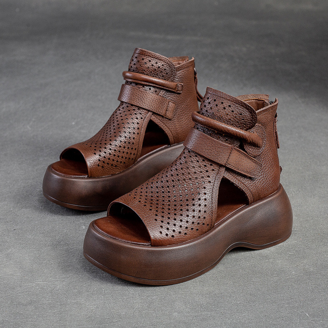Levoire | Cuir Sandales Avec Semelle Orthopédique Braun