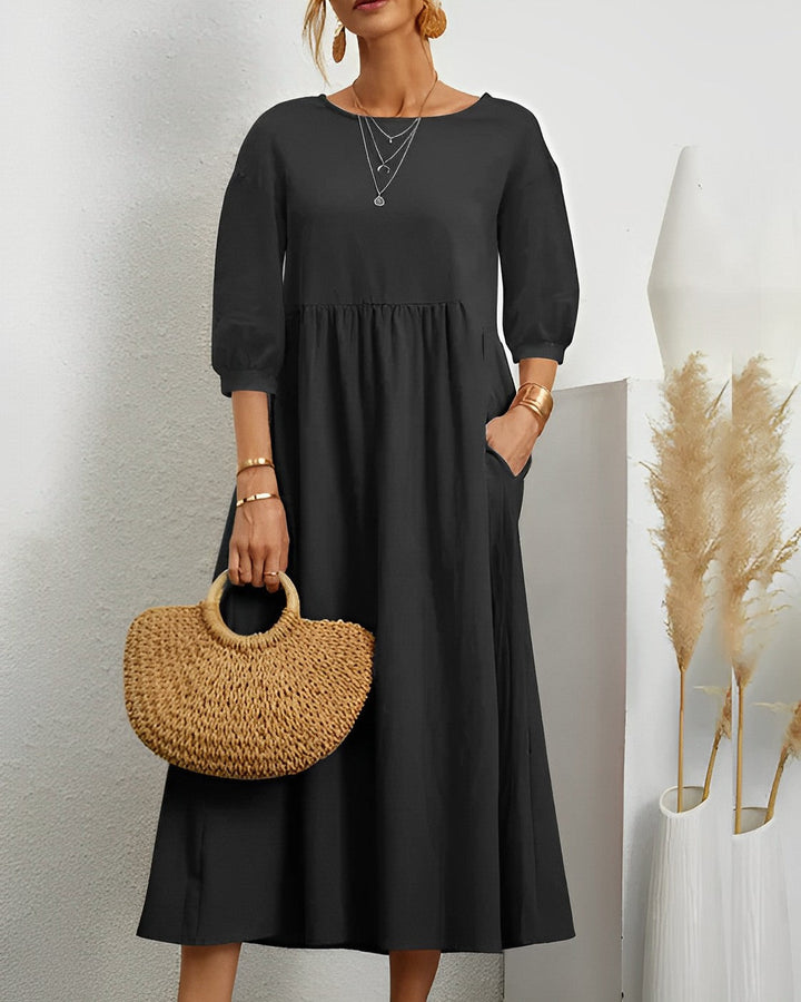 Levoire | La Robe D'Été Idéale Dans Un Style Chic Bleu foncé