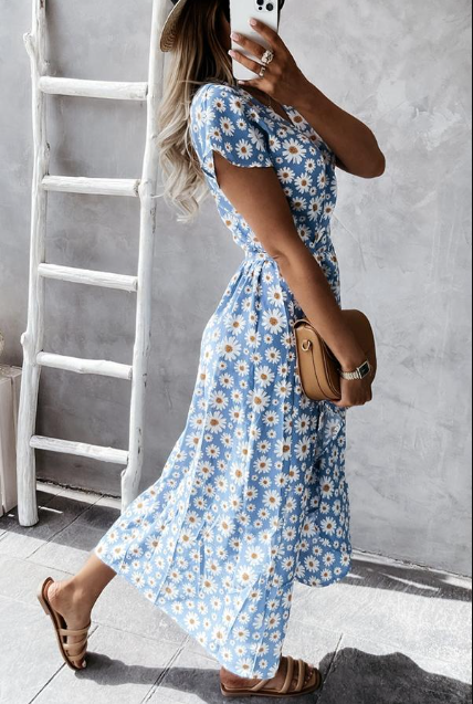 Levoire | Robe midi à imprimé marguerite