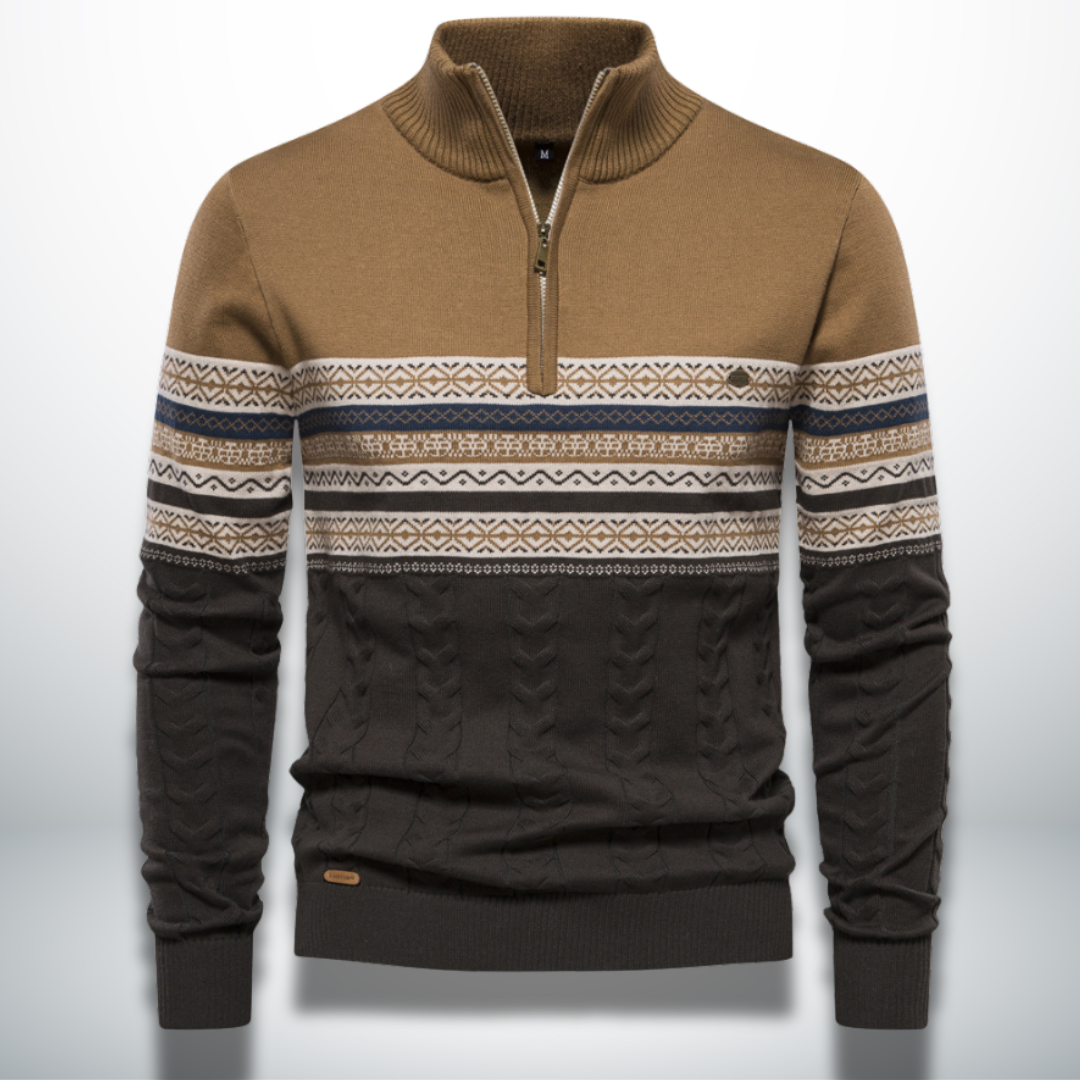 Levoire | Pull en coton pour homme fini Caki