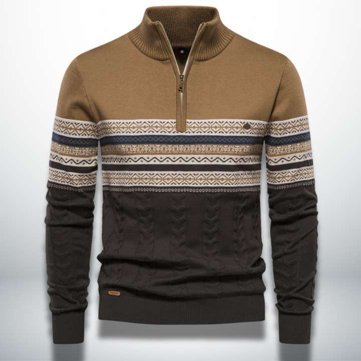 Levoire | Pull en coton pour homme fini Caki