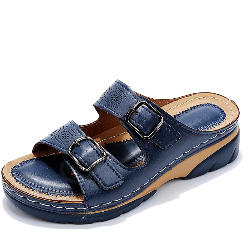 Levoire | Sandales à talon compensé avec double boucle