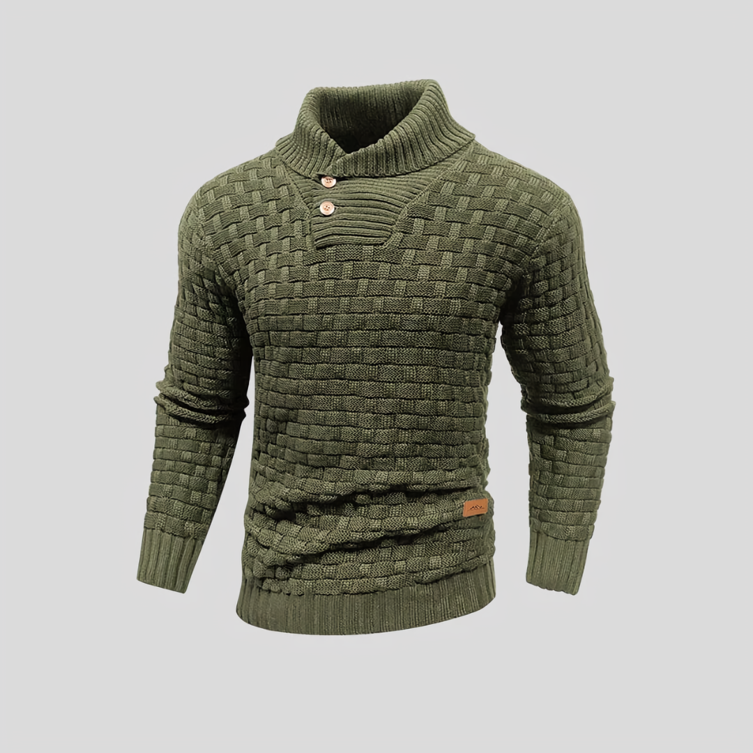 Levoire | Pull en maille pour hommes au style classique Vert