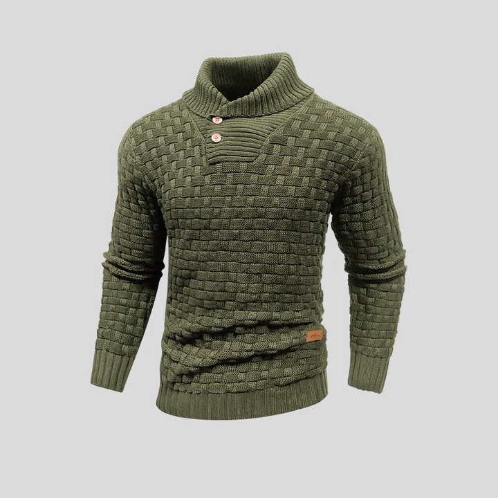 Levoire | Pull en maille pour hommes au style classique Vert