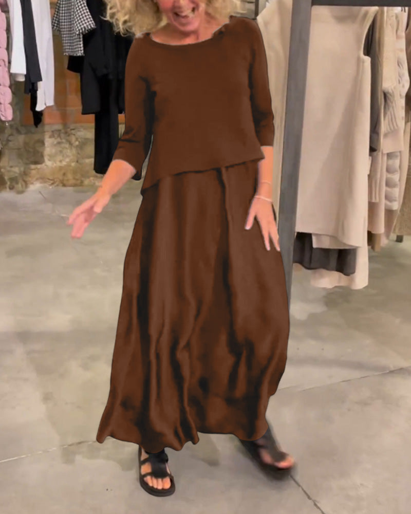 Levoire | Robe & Combinaison Haut Col V Braun