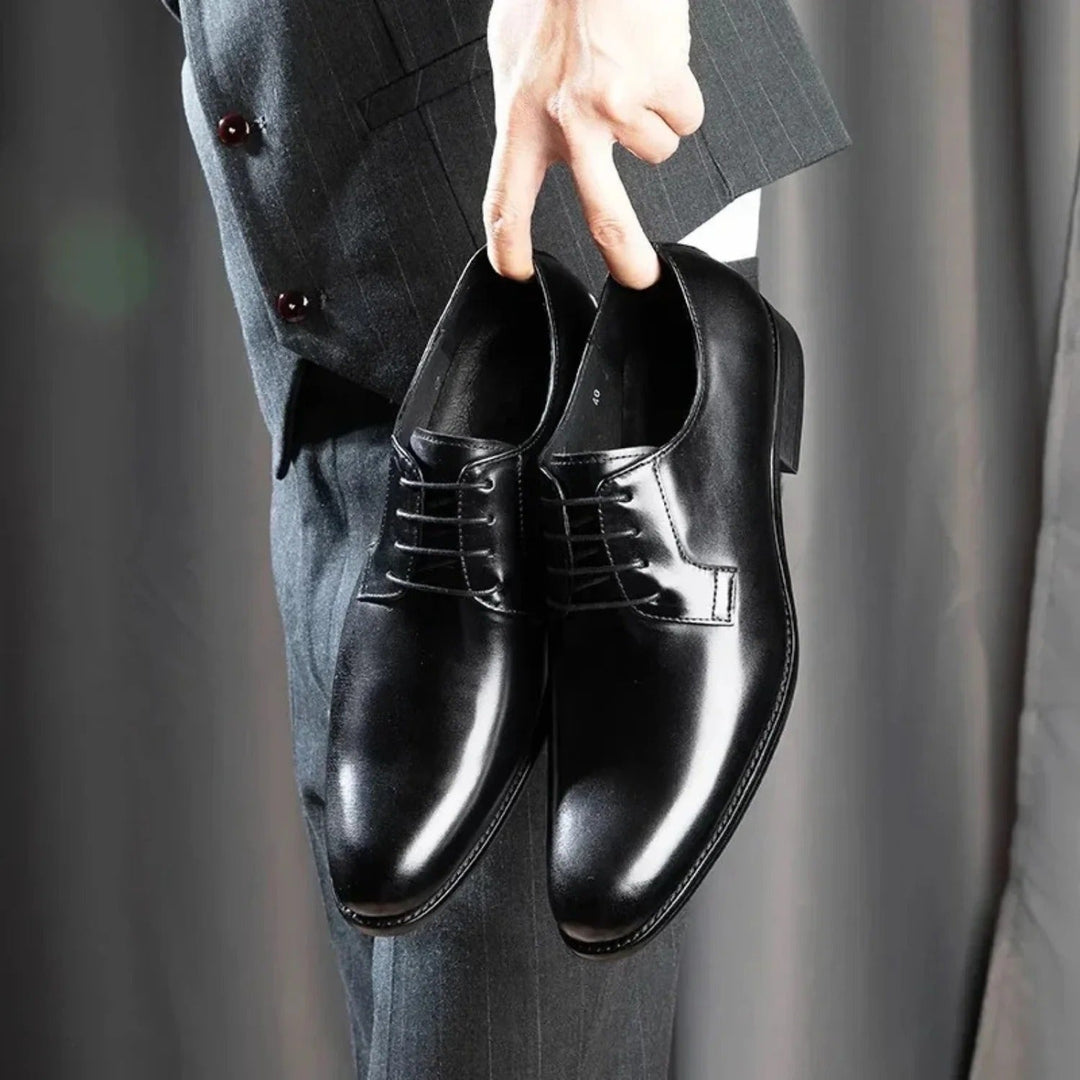 Levoire | Derby Chaussures En Cuir Pour Hommes Colt, Style Et Élégance Noir