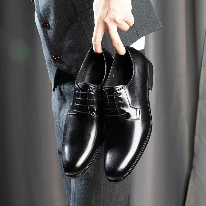 Levoire | Derby Chaussures En Cuir Pour Hommes Colt, Style Et Élégance Noir