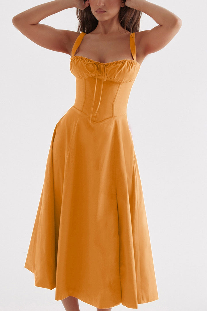 Levoire | Robe élégante manches longues Orange
