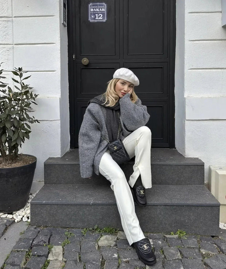 Levoire | Manteau Pour Dames Tendance Décontracté En Grande Taille Gris