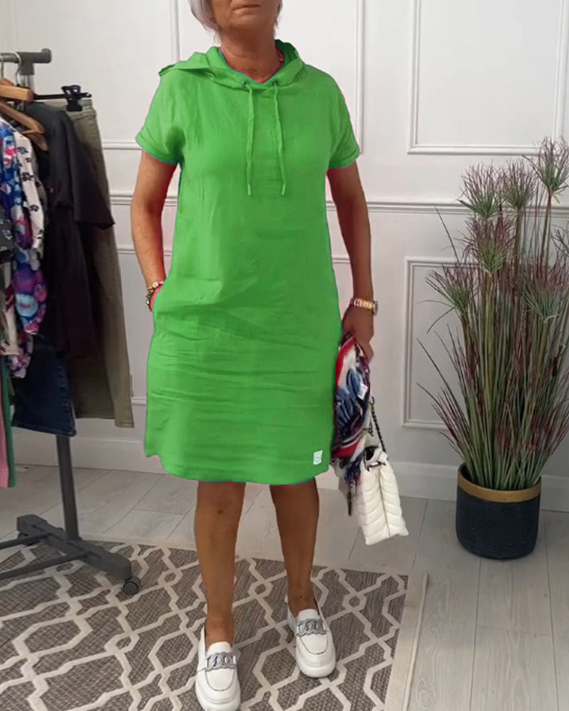 Levoire | Robe De Loisirs À Manches Courtes Et Capuche