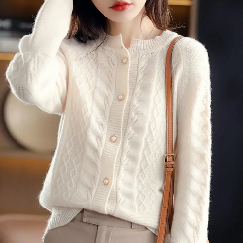 Levoire | Gilet élégant pour femmes en tricot fait main avec des perles