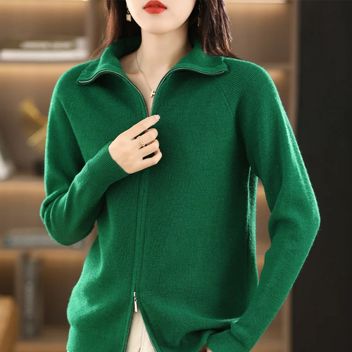 Levoire | Cardigan pour femmes avec fermeture éclair et col montant