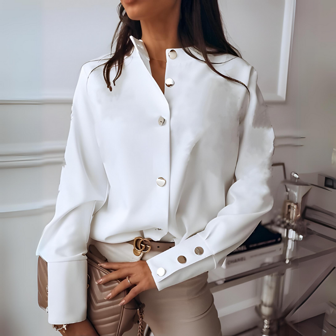 Levoire | Chemise Boutonné Pour Femme | Occasionnel Blanc