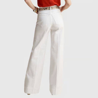 Levoire | Pantalons En Denim Longs Et Larges Blanc