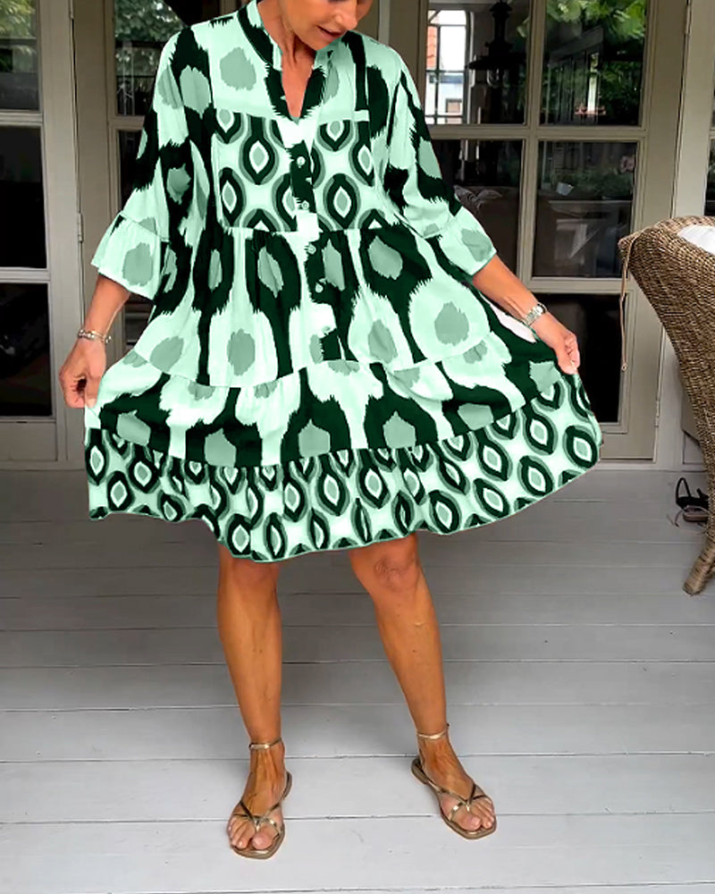 Levoire | Robe D'Été Midi Décontractée En A Avec Motif