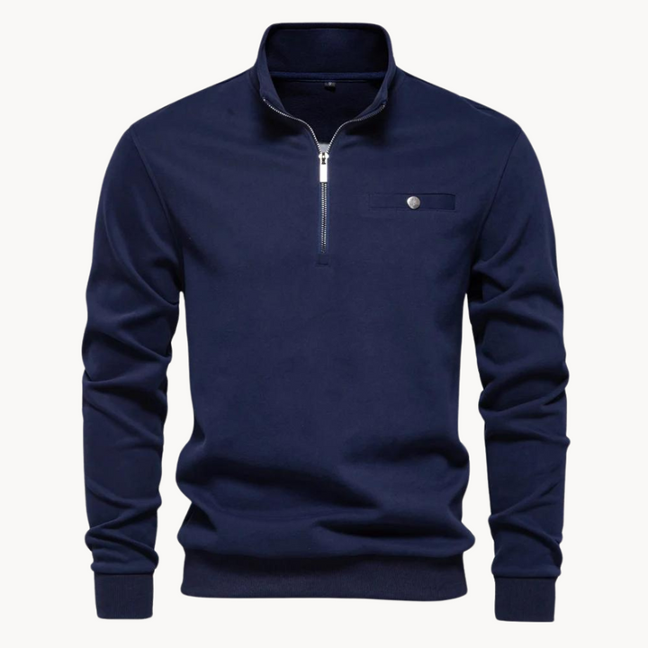 Levoire | Pull à manches longues à demi-zip chaud Gris de mer