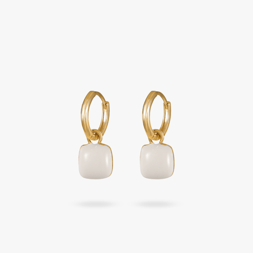 Levoire | Boucles D'Oreilles Élégantes Carrées En Perles