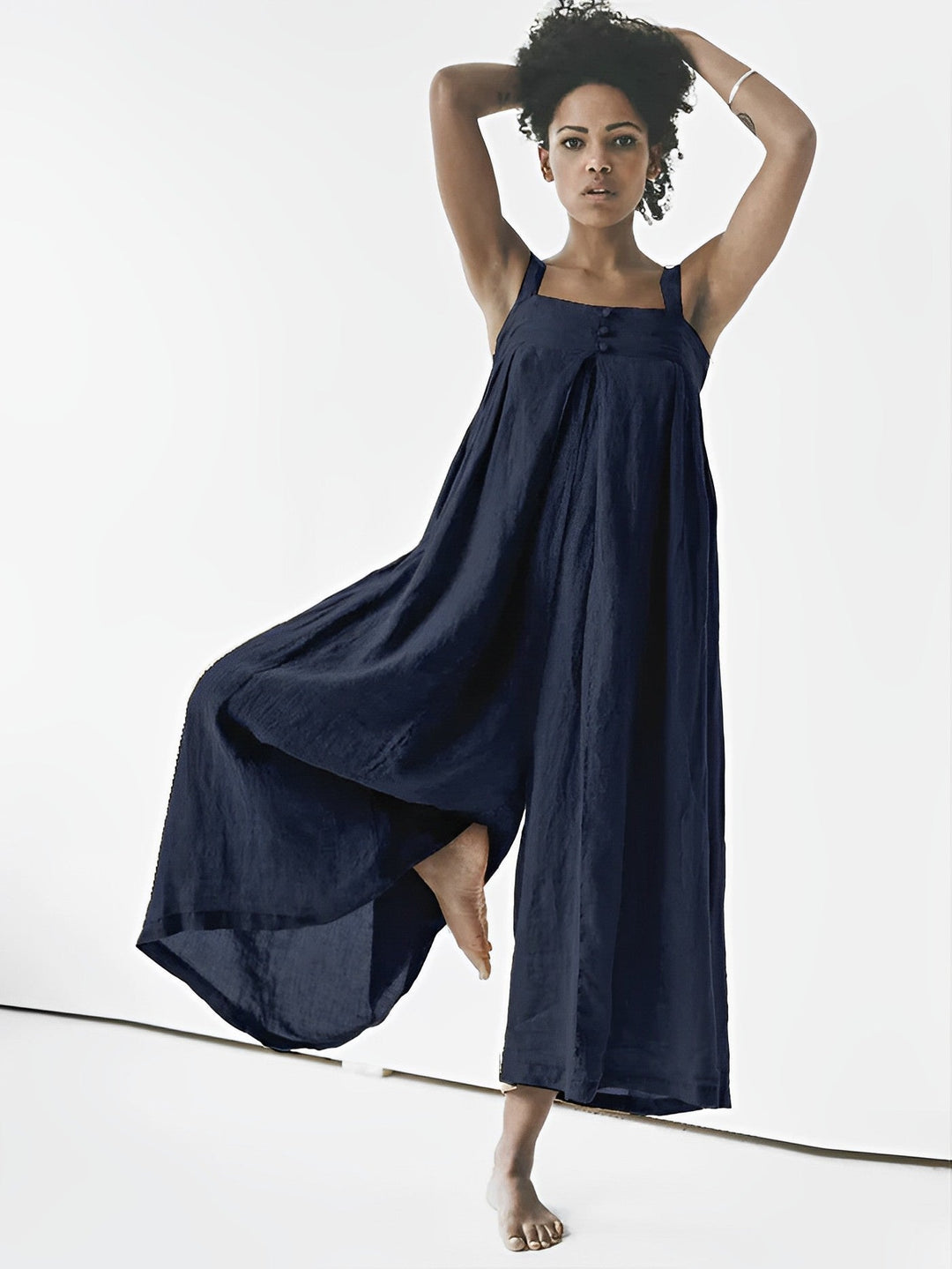 Levoire | Salopette Boho Décontractée bleu marine