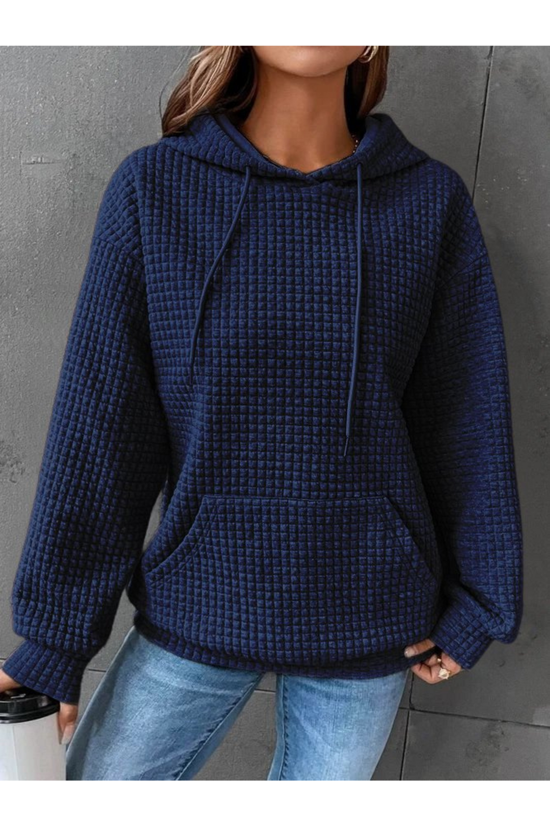 Levoire | Chauffe Pullover Femmes Capuche Bleu