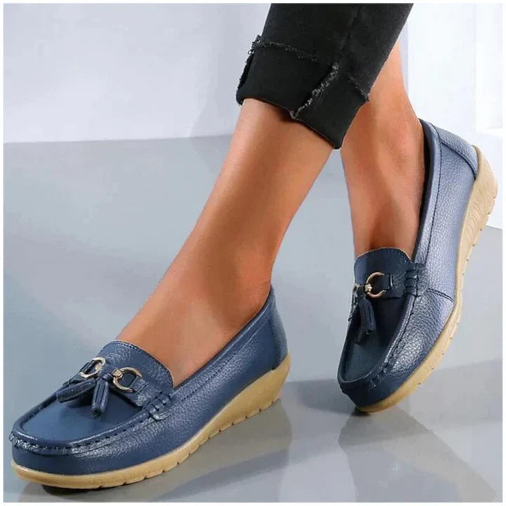 Levoire | Slip sur des mocassins plats décontractés Bleu foncé