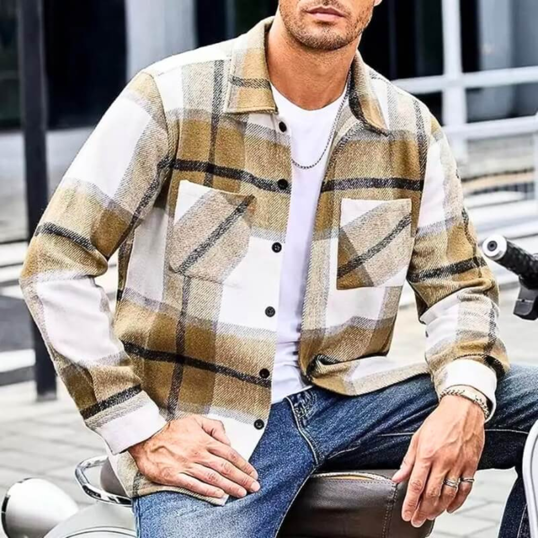 Levoire | Veste chauffante pour homme Style élégant Gilet en tricot pour hommes Beige