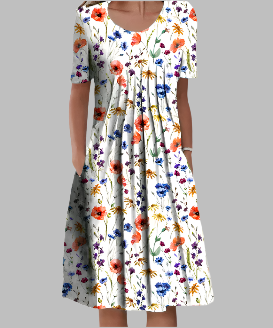 Levoire | Robe Élégante Fait Main Blanc et Rouge
